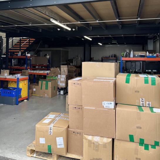 All Things Prep warehouse interior used for staged storage and dispatch support